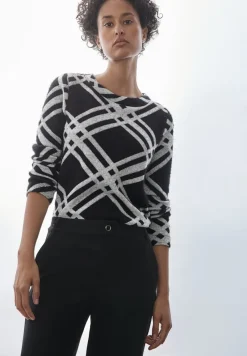 Street One Shirts*Flauschiges Langarmshirt Black