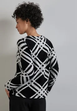 Street One Shirts*Flauschiges Langarmshirt Black