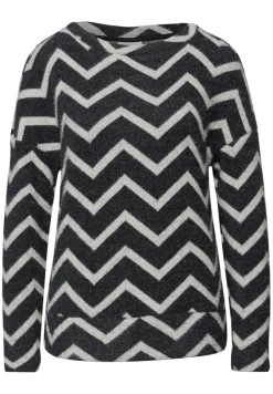 Street One Shirts*Flauschiges Shirt Black