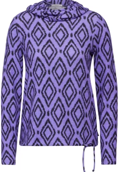 Cecil Shirts*Flauschiges Shirt mit Print lilac melange
