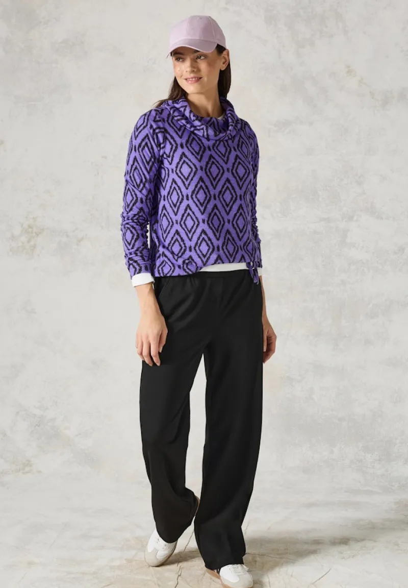 Cecil Shirts*Flauschiges Shirt mit Print lilac melange