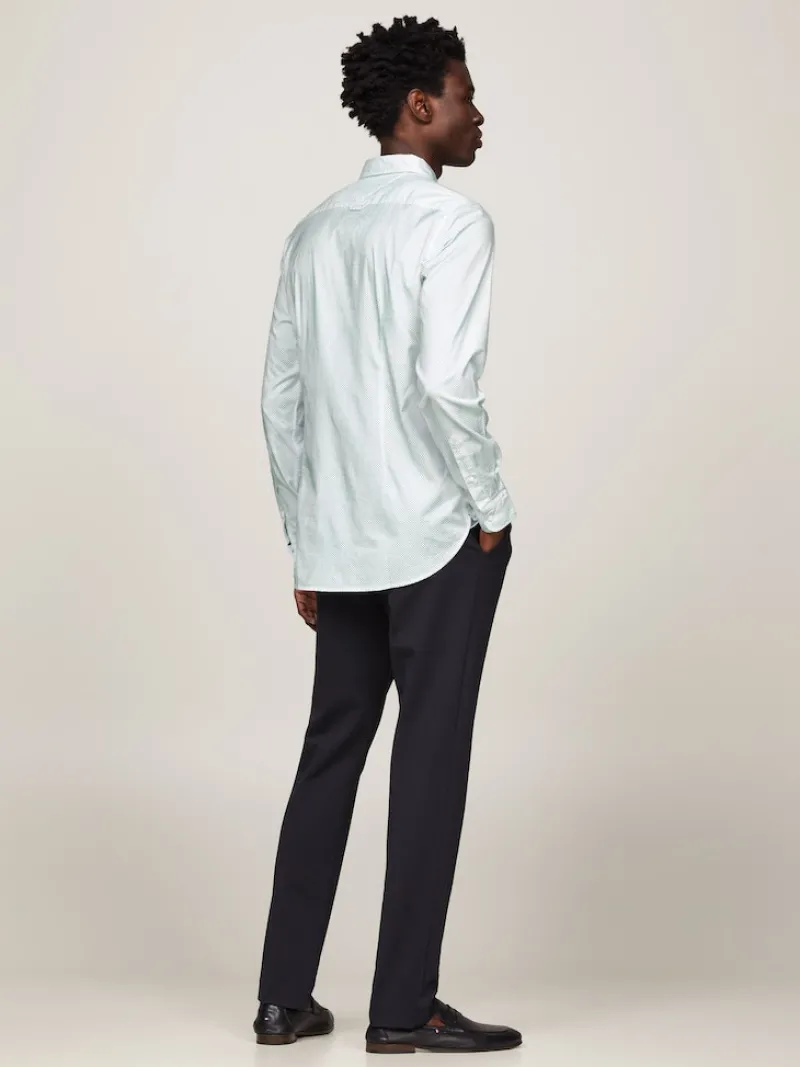 Tommy Hilfiger Hemden|Big Boys*FLEX MINI PRINT SF SHIRT optic white - olympic green