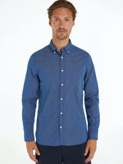 Tommy Hilfiger Hemden|Big Boys*FLEX MINI PRINT SF SHIRT anchor blue - optic white