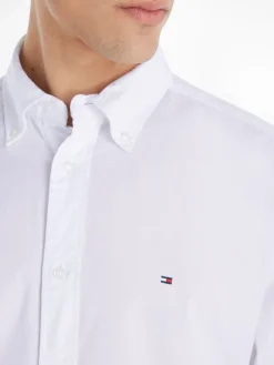 Tommy Hilfiger Hemden|Big Boys*FLEX POPELINE-HEMD MIT BIO-BAUMWOLLE white
