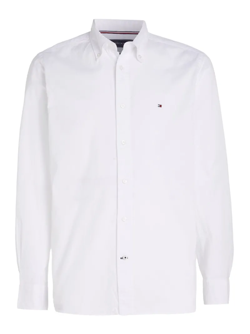 Tommy Hilfiger Hemden|Big Boys*FLEX POPELINE-HEMD MIT BIO-BAUMWOLLE white