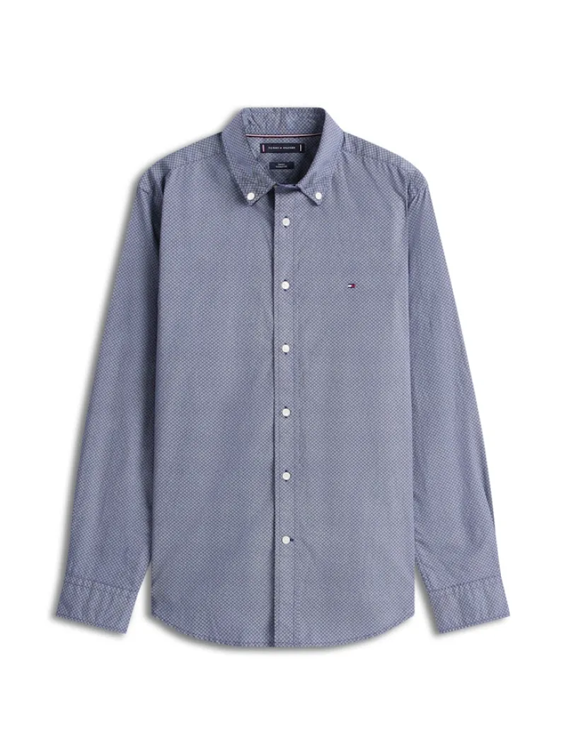 Tommy Hilfiger Hemden|Big Boys*FLEX POPLIN MICRO RF PRINT SHIRT preppy navy - allover