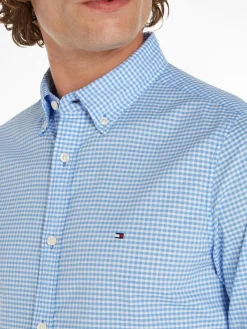Tommy Hilfiger Hemden|Big Boys*FLEX TEXTURED GINGHAM SF SHIRT blue spell - optic white