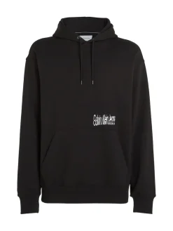 Calvin Klein Jeans Pullover & Sweatshirts*FLORAL GRAPHIC HOODIE ck black