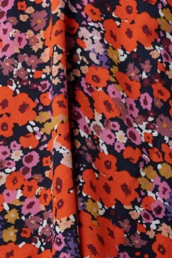 Esprit Blusen*Florale Bluse mit V-Ausschnitt new navy