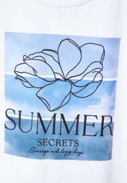 Street One Shirts*Flower Partprint Shirt blue bay