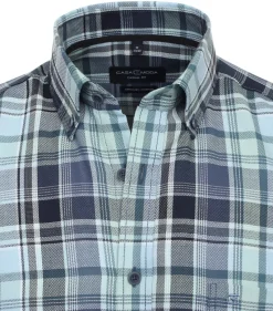 CASAMODA Hemden|Big Boys*Freizeithemd Kurzarm aqua bis petrol
