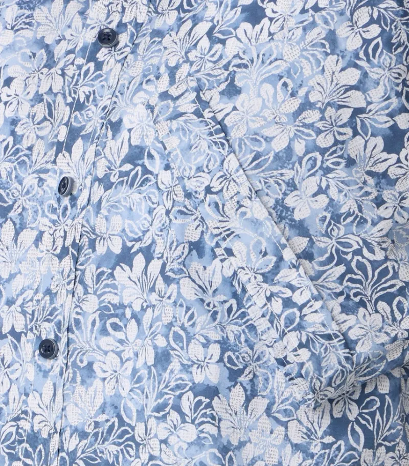 CASAMODA Hemden*Freizeithemd Kurzarm Blau