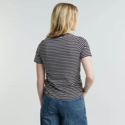 G-star Raw Shirts*Front seam stripe r t wmn osaka blue-lt chalk stripe