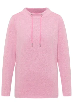 Cecil Pullover & Sweatshirts*Funnelneck Melange Rippshirt dark blossom melange