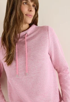 Cecil Pullover & Sweatshirts*Funnelneck Melange Rippshirt dark blossom melange