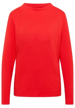 Cecil Shirts*Funnelneck Shirt in Unifarbe pumpkin orange