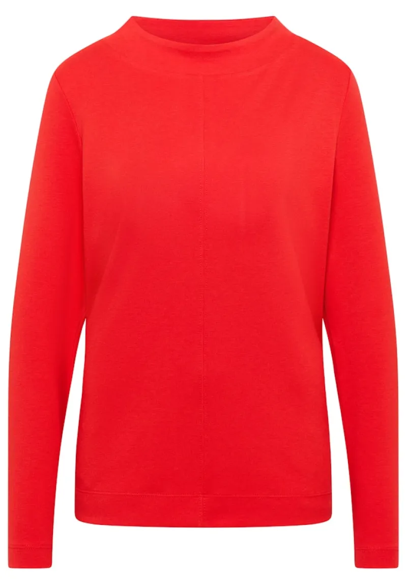 Cecil Shirts*Funnelneck Shirt in Unifarbe pumpkin orange