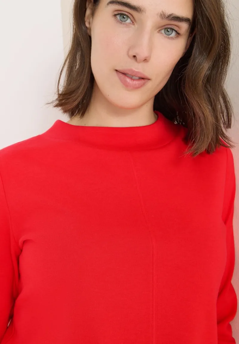 Cecil Shirts*Funnelneck Shirt in Unifarbe pumpkin orange