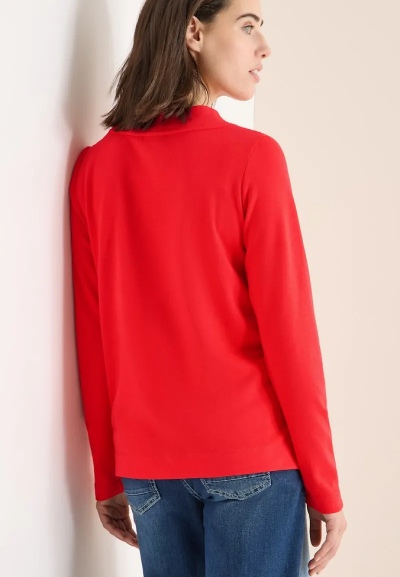 Cecil Shirts*Funnelneck Shirt in Unifarbe pumpkin orange