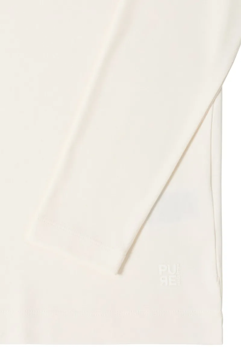 Cecil Shirts*Funnelneck Shirt in Unifarbe creamy white