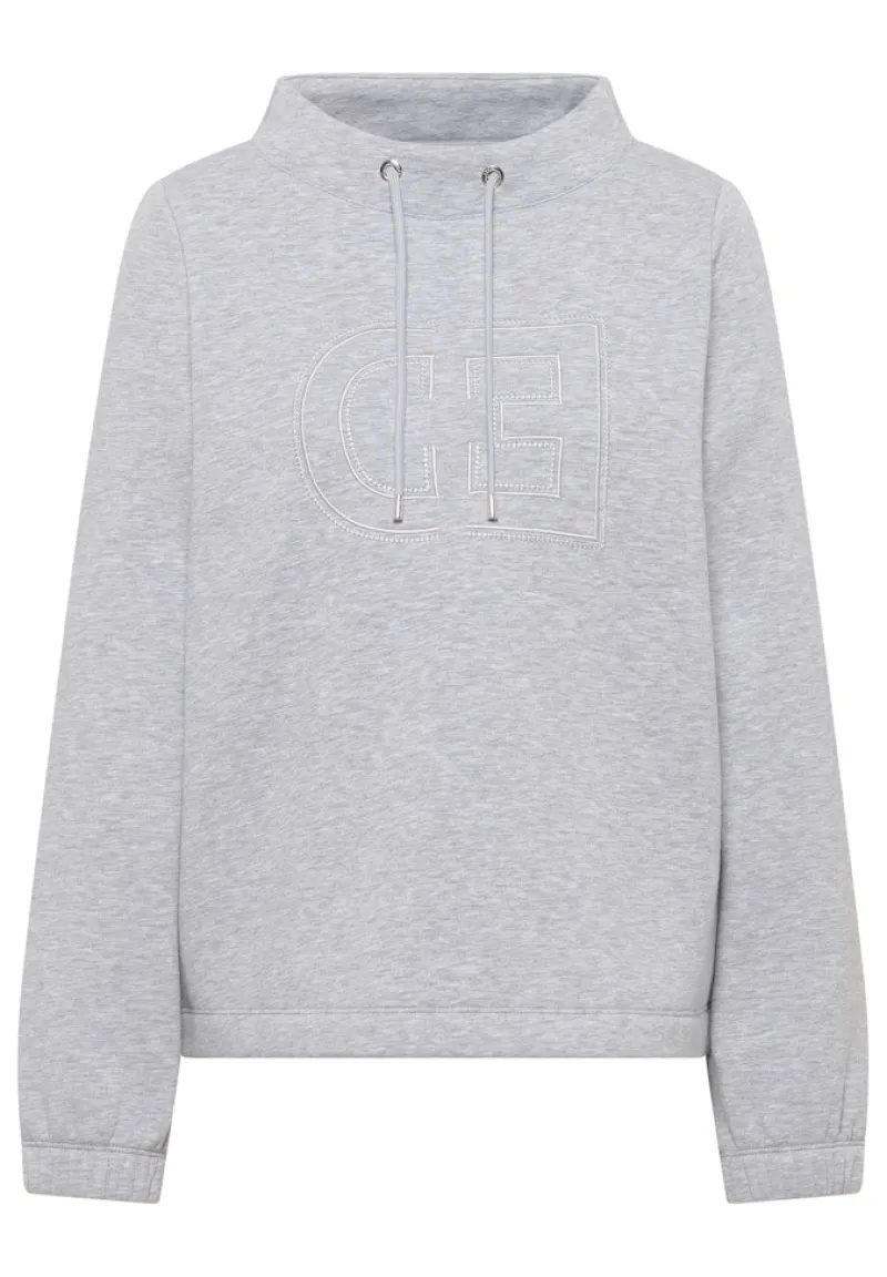 Cecil Pullover & Sweatshirts*Funnelneck Sweatshirt luna grey melange