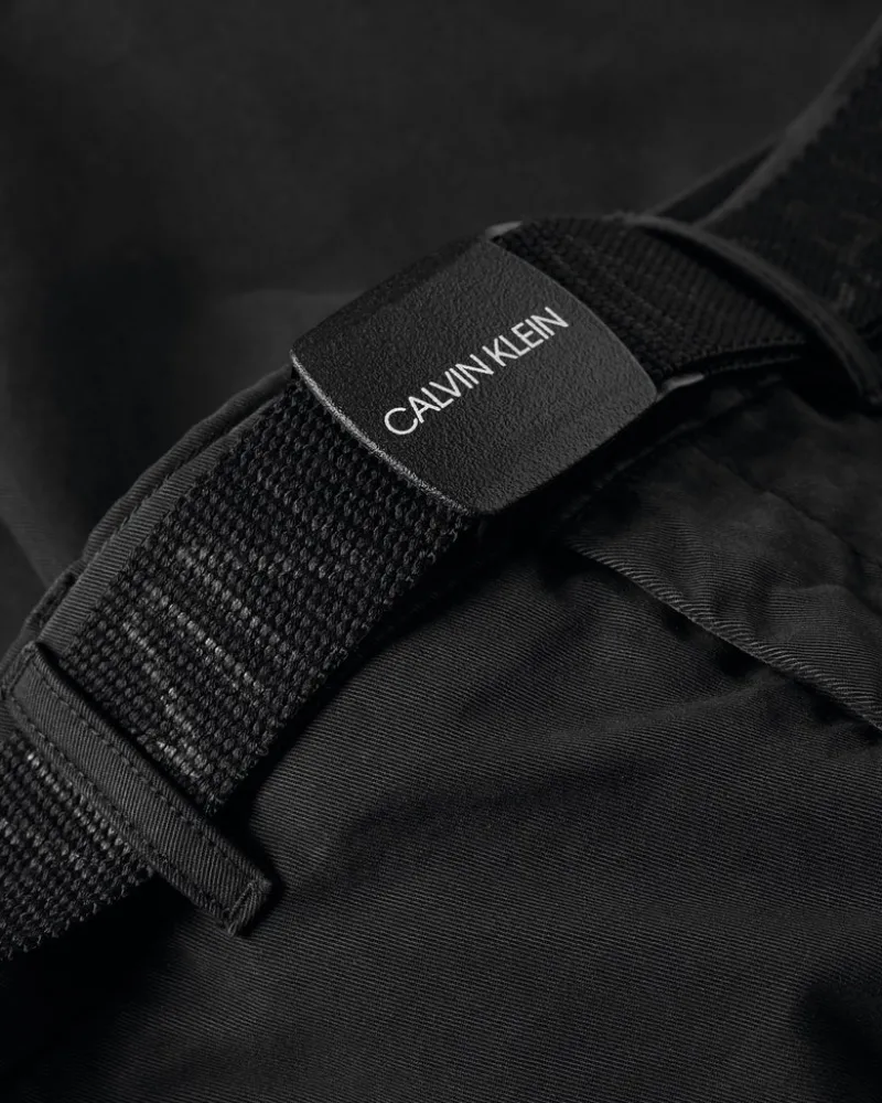 Calvin Klein Shorts|Big Boys*GARMENT DYE BELTED SHORTS ck black