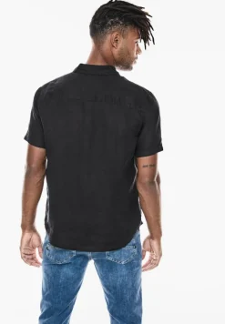 Street One Men Hemden|Big Boys*Garment dye Leinenhemd Black