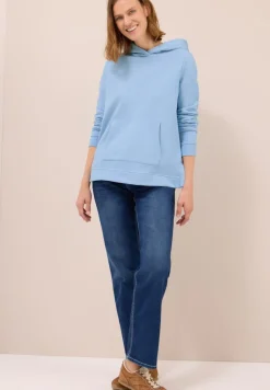 Cecil Pullover & Sweatshirts*Garment dyed Hoodie light sky blue