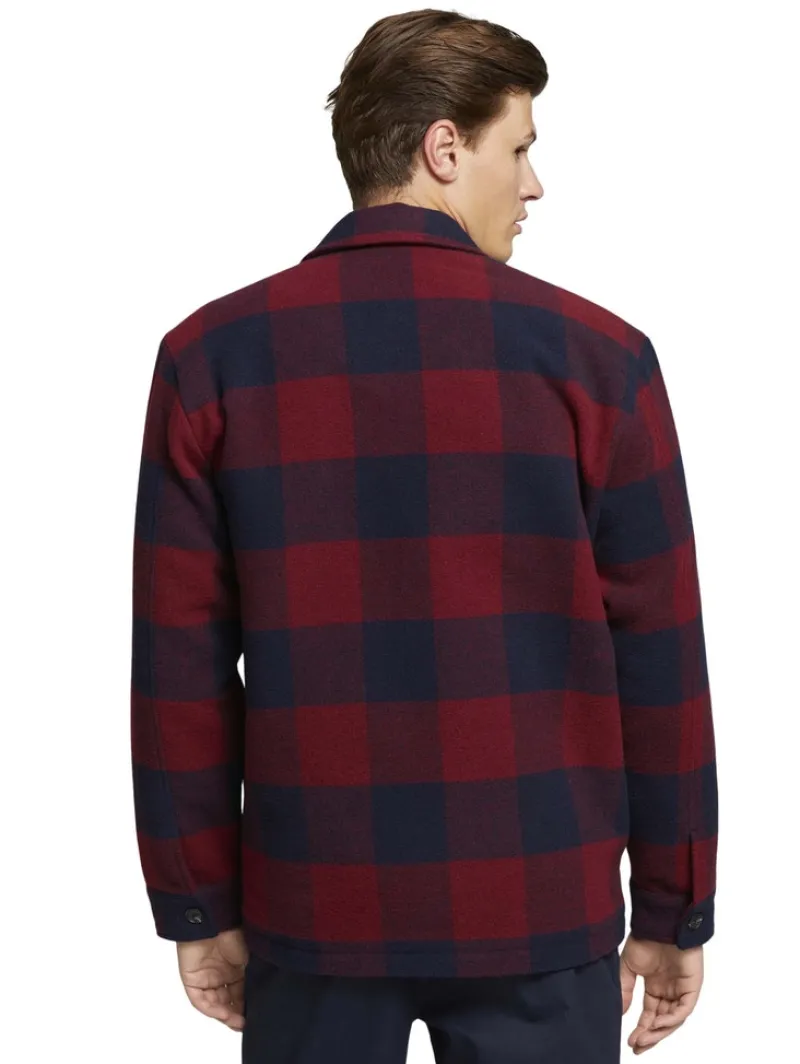 Tom Tailor Denim Jacken*Gefütterte Hemdjacke mit Brusttaschen burgundy navy big vichy check