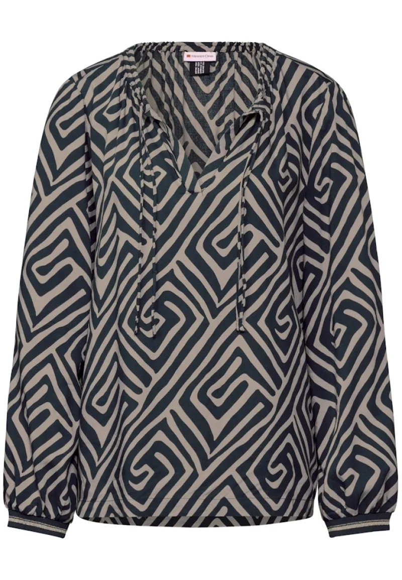 Street One Blusen*Gemusterte Bluse cool vintage green
