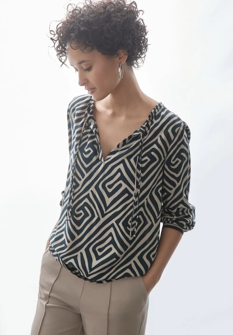 Street One Blusen*Gemusterte Bluse cool vintage green