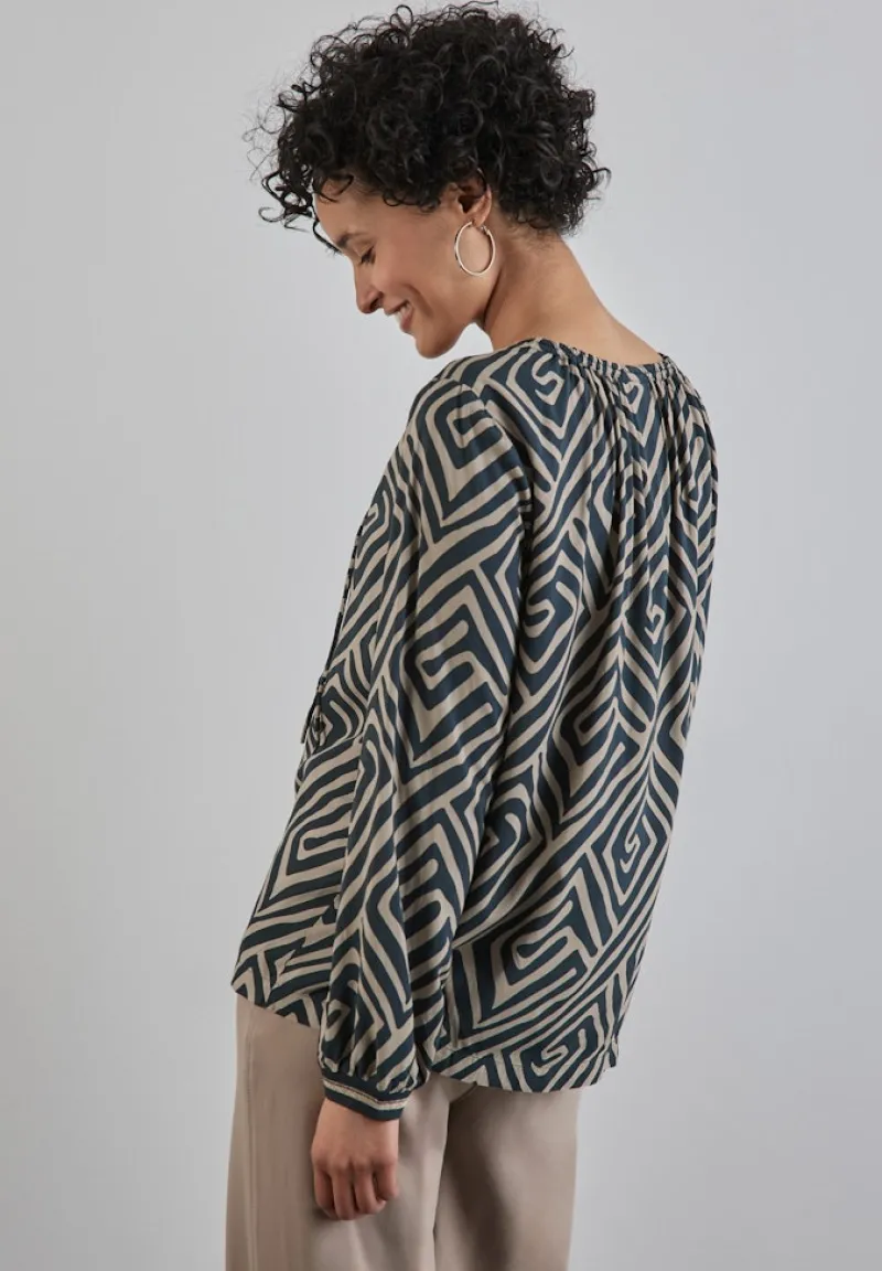 Street One Blusen*Gemusterte Bluse cool vintage green
