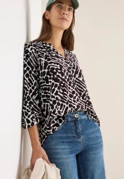 Cecil Blusen*Gemusterte Bluse eggplant red