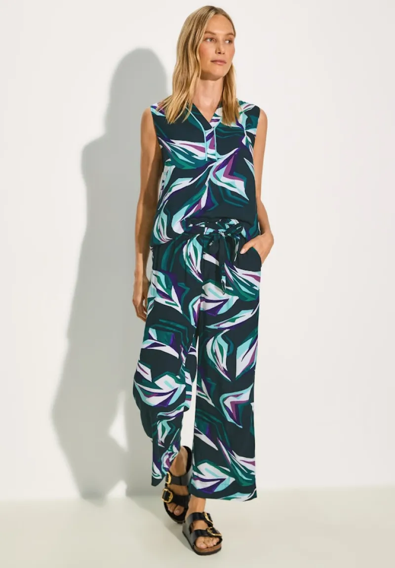 Cecil Shirts*Gemusterte Bluse fir green