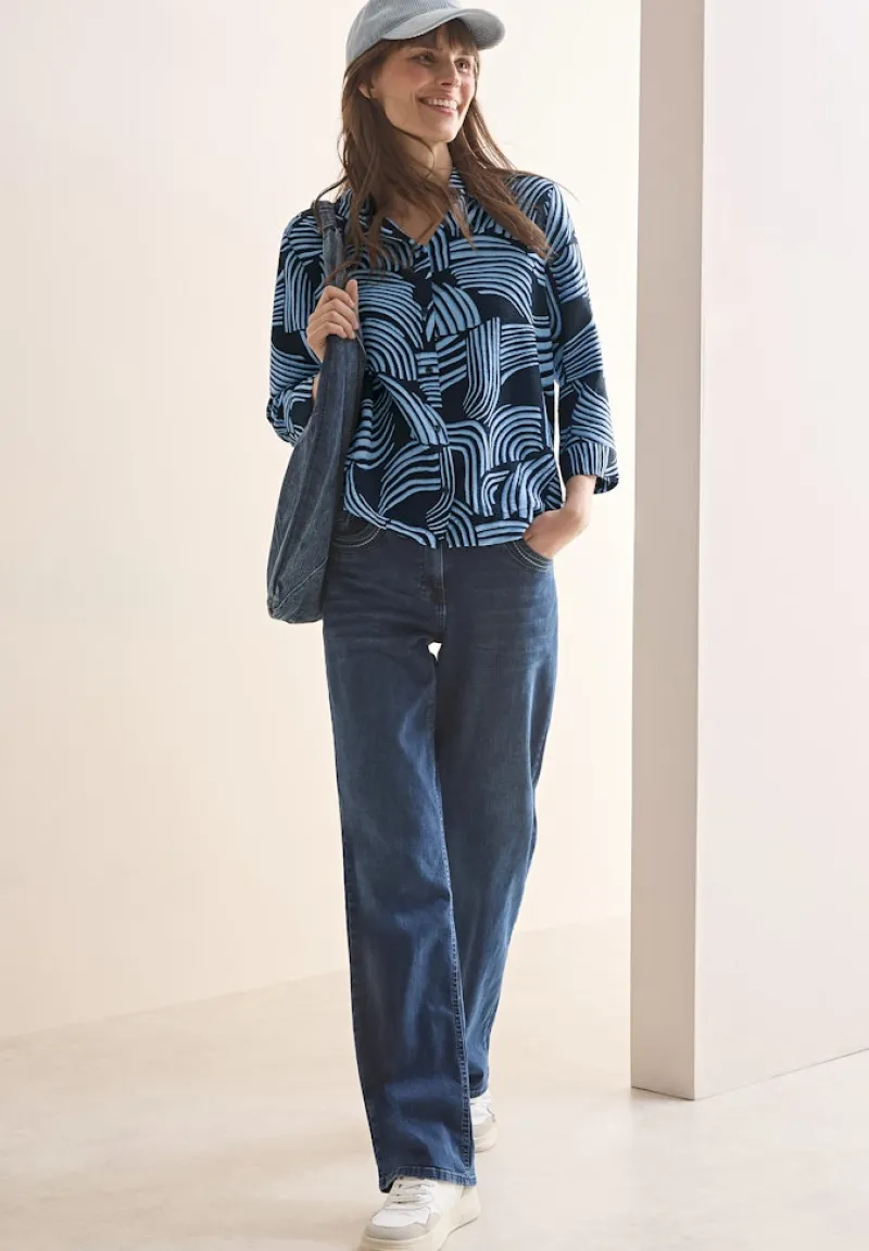Cecil Blusen*Gemusterte Bluse universal blue