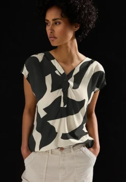 Street One Blusen*Gemusterte Bluse whale tail grey