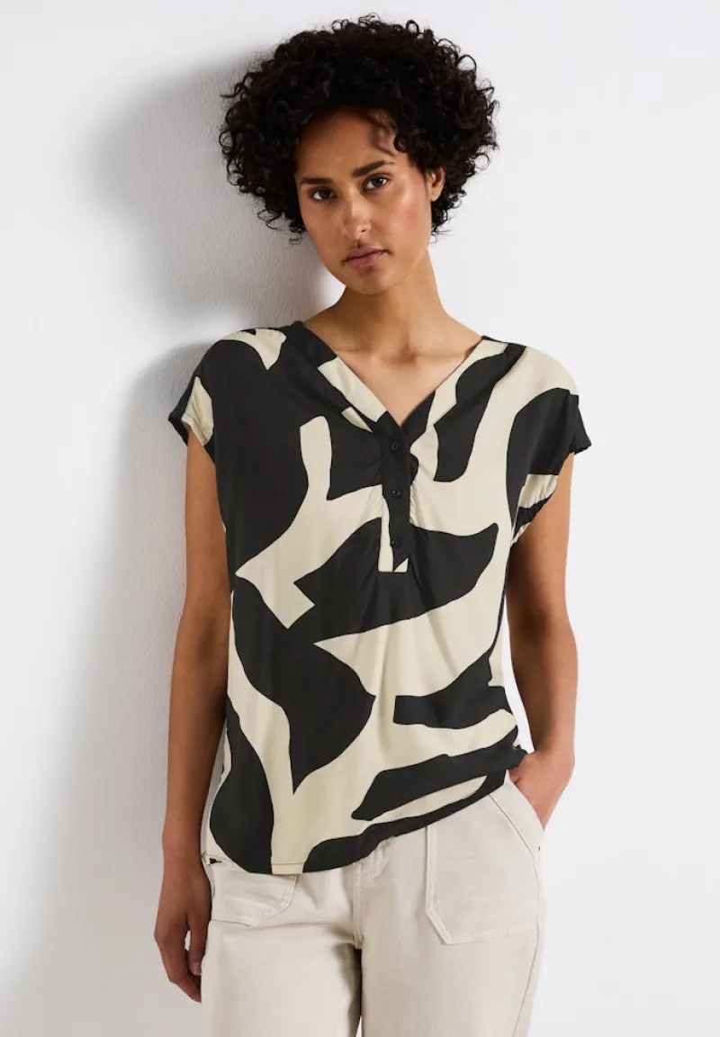 Street One Blusen*Gemusterte Bluse whale tail grey