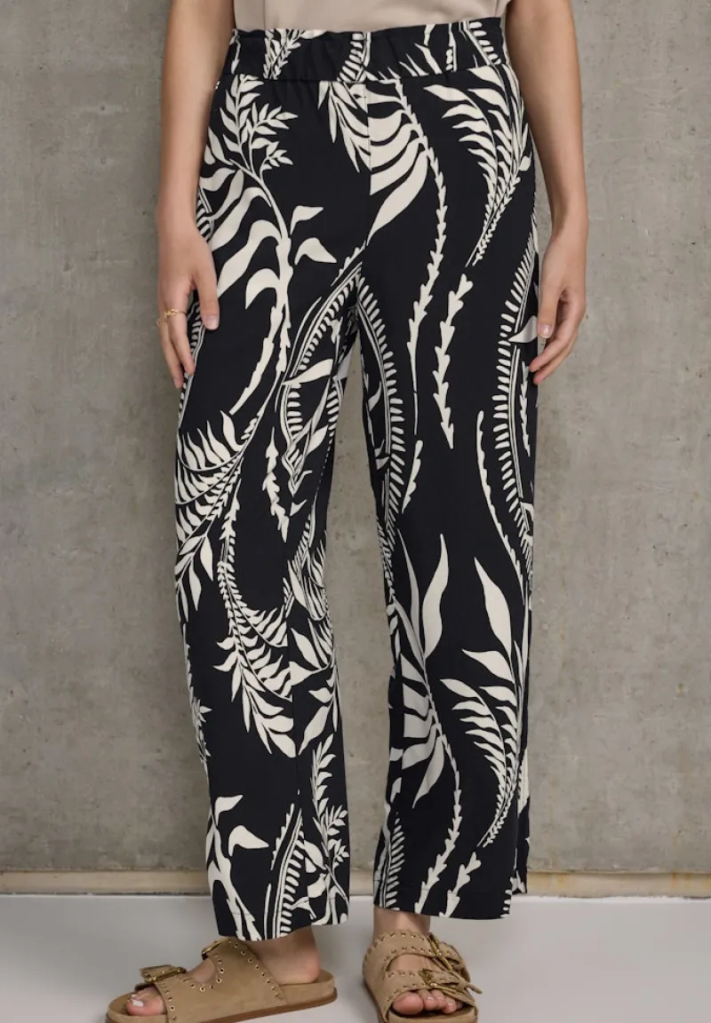STREET ONE STUDIO Hosen*Gemusterte Culotte Black