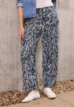 STREET ONE STUDIO Hosen*Gemusterte Culotte dark void blue
