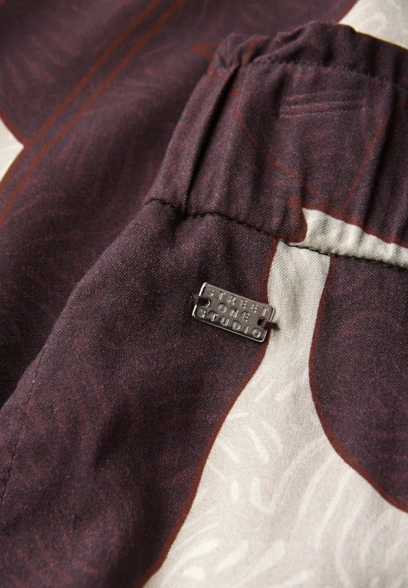 STREET ONE STUDIO Hosen*Gemusterte Culotte fudge red