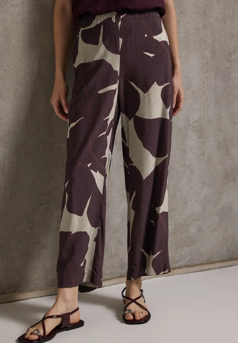 STREET ONE STUDIO Hosen*Gemusterte Culotte fudge red