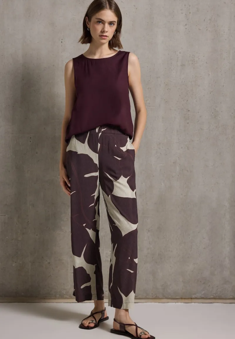 STREET ONE STUDIO Hosen*Gemusterte Culotte fudge red