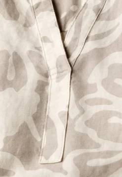 Street One Blusen*Gemusterte Leinenmix-Bluse dark moonstone sand