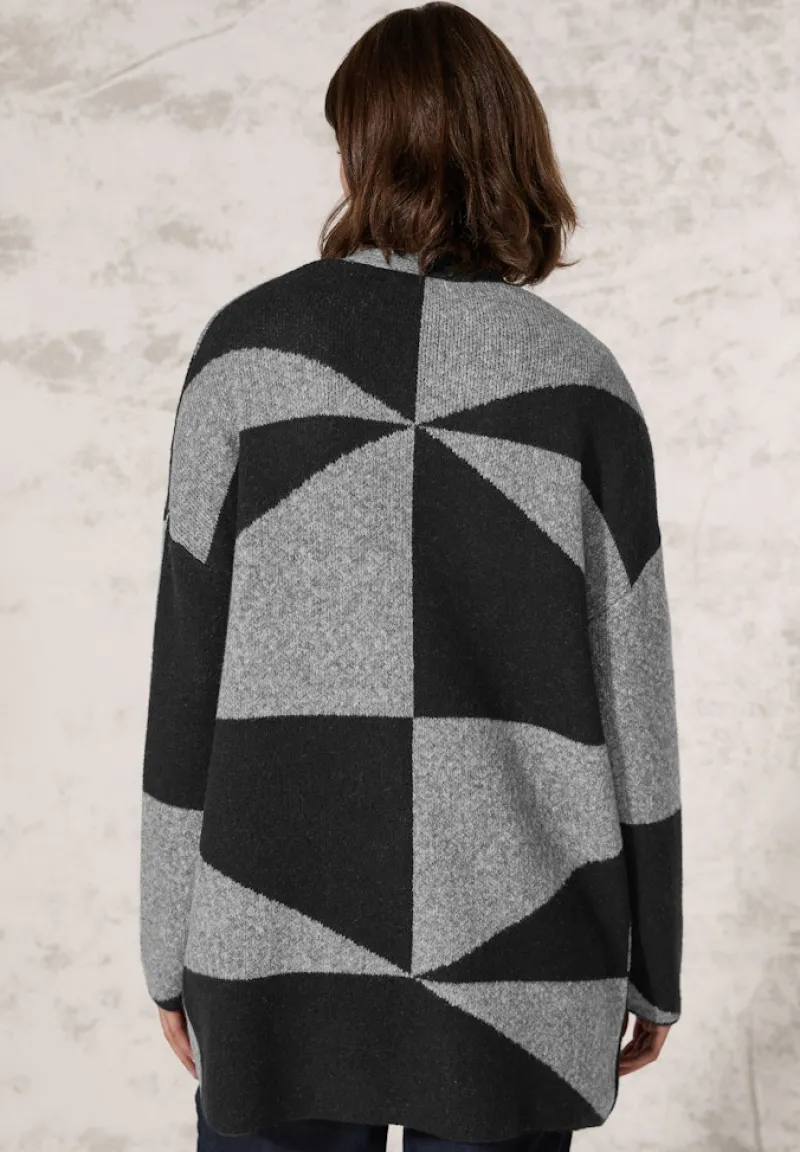 Cecil Pullover & Sweatshirts*Gemusterte Strickjacke Black