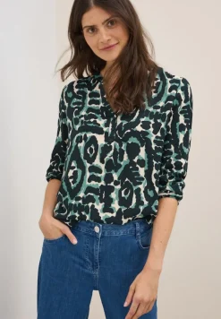 Cecil Blusen*Gemusterte Tunika ink green