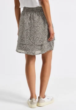 Street One Röcke*Gemusterter Chiffon-Rock nomad brown