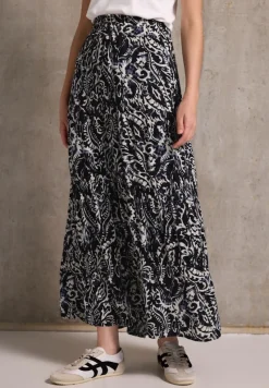 STREET ONE STUDIO Röcke*Gemusterter Musselin-Rock dark void blue