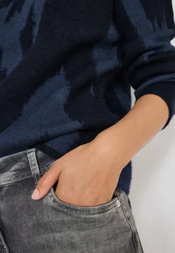 Cecil Pullover & Sweatshirts*Gemusterter Pullover urban dark blue