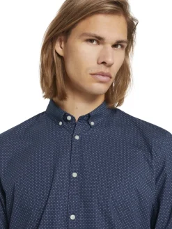Tom Tailor Denim Hemden*gemustertes Hemd navy dot cross print