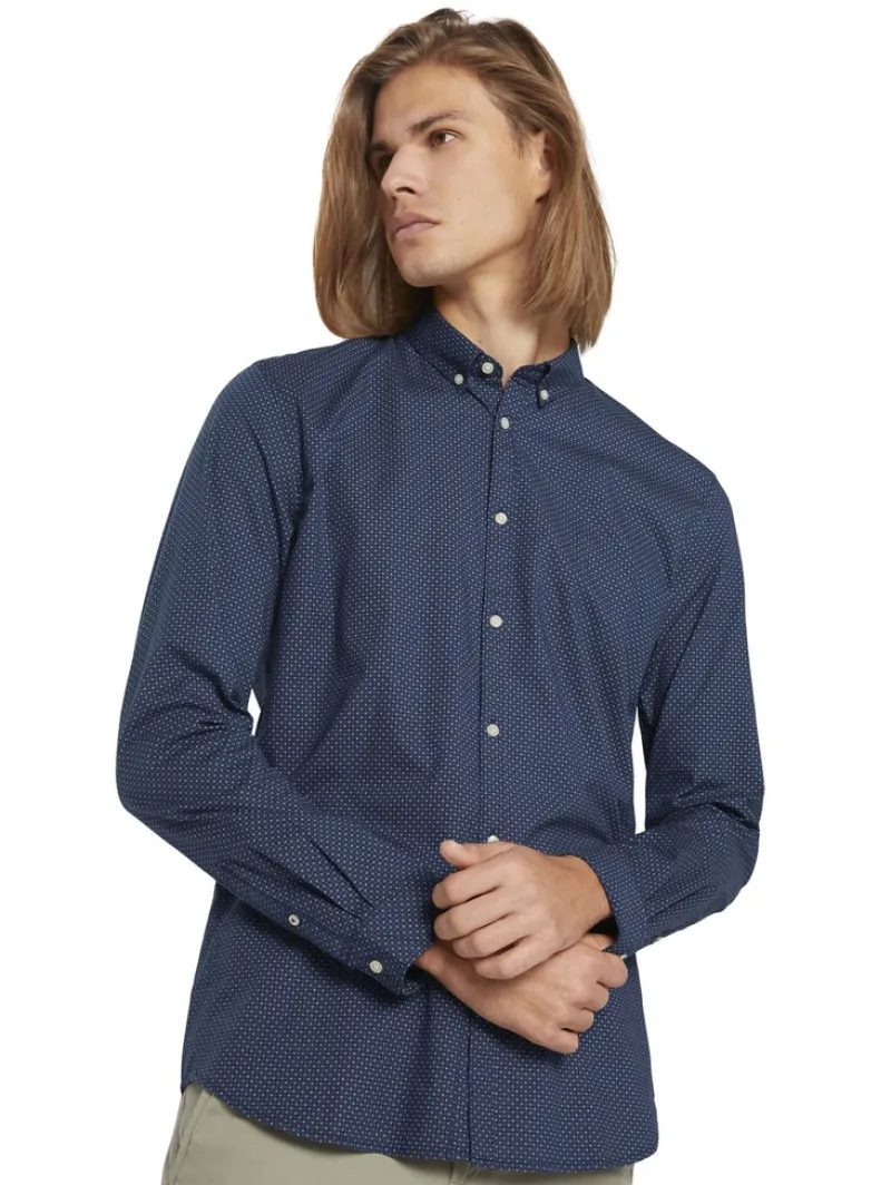Tom Tailor Denim Hemden*gemustertes Hemd navy dot cross print